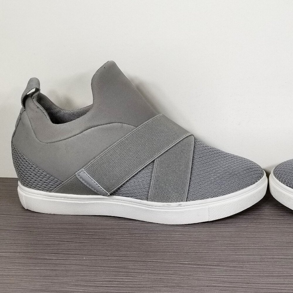Steve Madden Laynie Wedge Sneakers, Gray Fabric, Womens Various Sizes - Picture 6 of 11